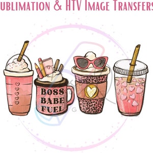 Boss Babe Latte Image Transfers, Boss Babe HTV, Boss Babe Iron on, Small Business Owner Shirts, Boss Babe sublimation