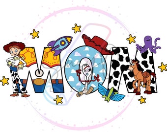 Toy Story Mom Dad Image Transfers, Toy Story Iron on Prints, Toy Story Sublimation Prints, Toy Story Disney Trip