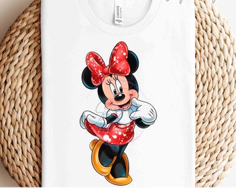 Transferencias de imágenes de Minnie, impresiones para planchar de Disney Minnie, impresiones Minnie Eco Solvent HTV