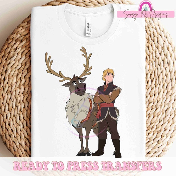 Frozen Sven Kristoff Image Transfers, Elsa Sublimation Prints, Elsa Sublimation Prints, Frozen HTV, Frozen sublimation, Disney Shirts