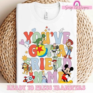 Transferencias de imágenes de Disney Toy Story y Friends, Toy Story Iron on Prints, Toy Story Sublimation Prints, Tienes un amigo en mi sublimación