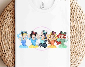 Priness Squad Image Transfers, Princess Vacation Sublimation Prints Princess Eco Solvent HTV Prints, Family Vacation Transfers