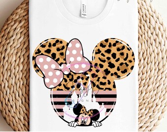 Cheetah Mouse Image Transfers, Disney Minnie Iron on Prints, Minnie Eco Solvent HTV Prints, Minnie Sublimation Prints, Minnie Shirts