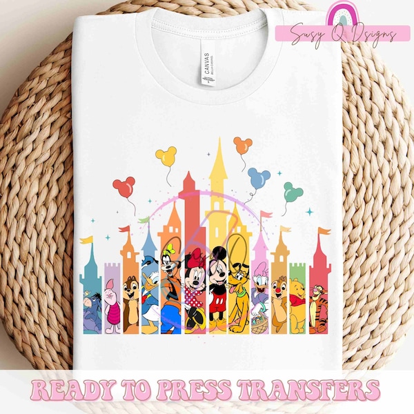 Transferencias de imágenes de castillos de vacaciones familiares, impresiones de sublimación de vacaciones familiares, impresiones de Castle HTV, transferencias de vacaciones familiares