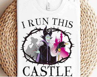 I Run This Castle Image Transfers, Evil Villain Friends Sublimation Prints, Disney Villains HTV Prints, Disney Vacation Shirt Iron ons