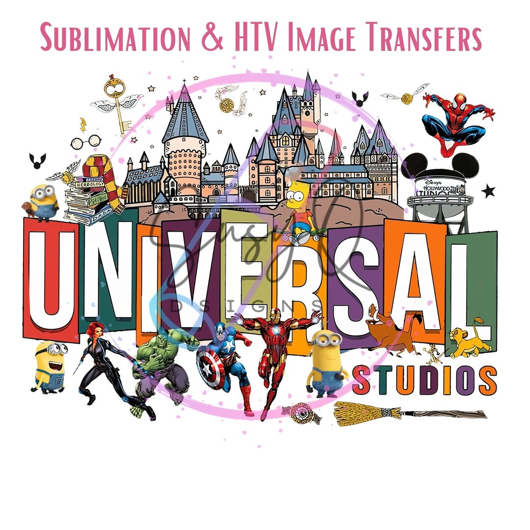 Universal Studios Image Transfers Universal Studios Htv and Etsy