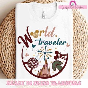 World Traveler Image Transfers, Epcot Sublimation Prints, Epcot HTV Prints, World Travelers Iron On