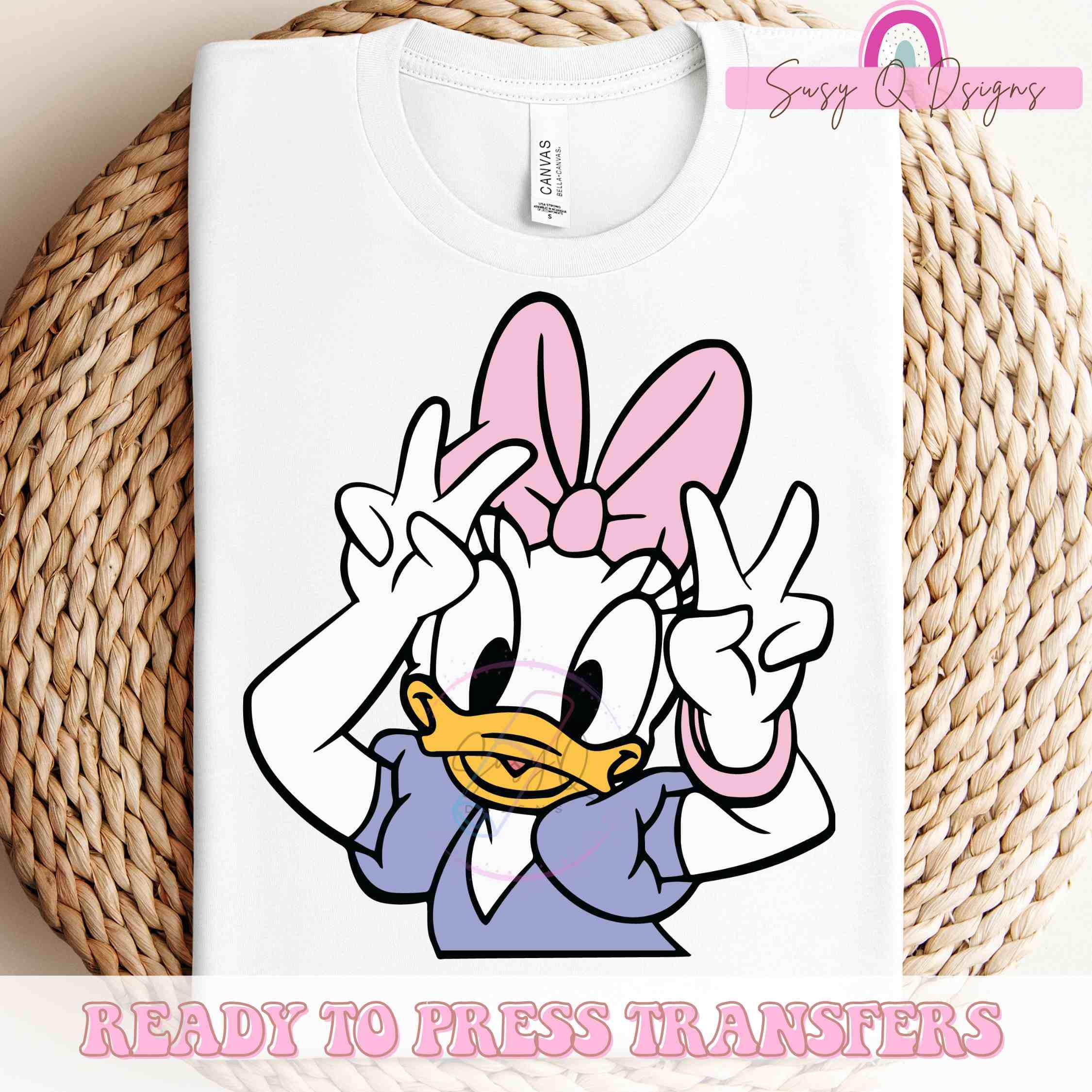 Screenprint Daisy Daisy Image Transfers, Disney Daisy Iron on Prints, Daisy Eco Solvent ...