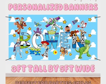 Toy Story Personalized Banner, Toy Story Birthday Banner, Personalized Banner