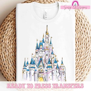 Disney Castle Image Transfers, Disney Castle Sublimation Prints, Disney Castle HTV Prints, Disney Shirts, Disney Iron on