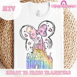 Castle Image Transfers, Castle Sublimation Prints, Castle HTV Prints, Family Vacation Iron On Prints, Family Vacation Matching Shirts