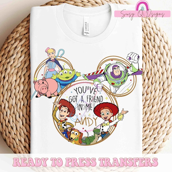 Tienes un amigo en mí Transferencias de imágenes, Toy Story Iron on Prints, Toy Story Sublimation Prints, Toy Story Disney Trip