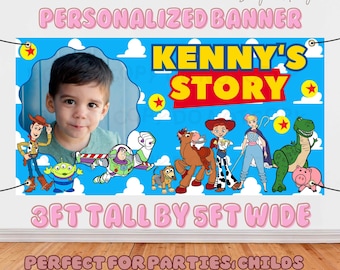 Toy Story Personalized Banner, Toy Story Birthday Banner, Personalized Banner