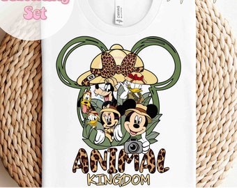Mickey And Friends Animal Kingdom Image Transfers, Safari Iron on Prints, Animal Safari Eco Solvent HTV Prints, Family Vacation Iron On