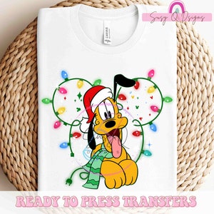 Ready to Press Christmas Mickey and Friends HTV and Sublimation Image Transfer, Family Vacation Christmas Transfers, Christmas HTV