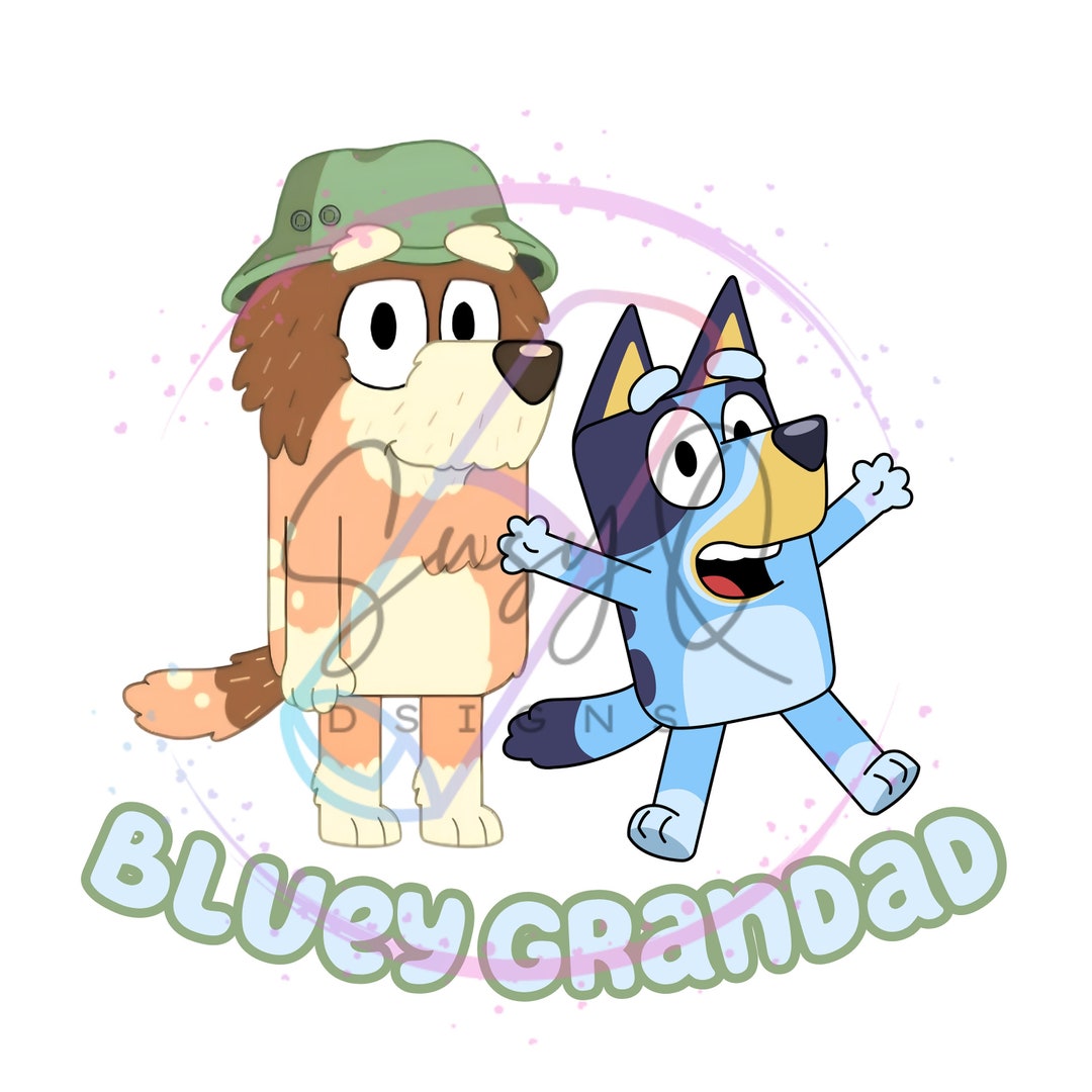 Bluey Grandad Image Transfers Bluey Grandad HTV Bluey Etsy