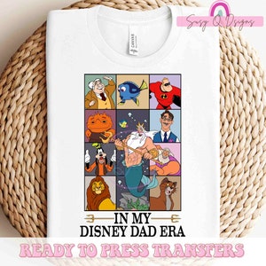 Disney Dad Era Image Transfers, Dad Sublimation Prints, Disney Dad HTV Prints, Family Vacation Image Transfers