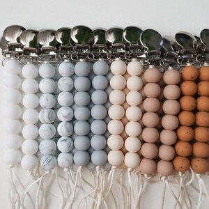 Neutral Pacifier Clip | Pacifier Holder | Binky Clip | Neutrals | Montessori Baby