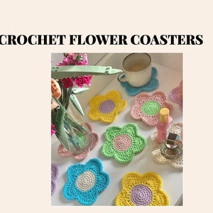 PATTERN Crochet Flower Coasters