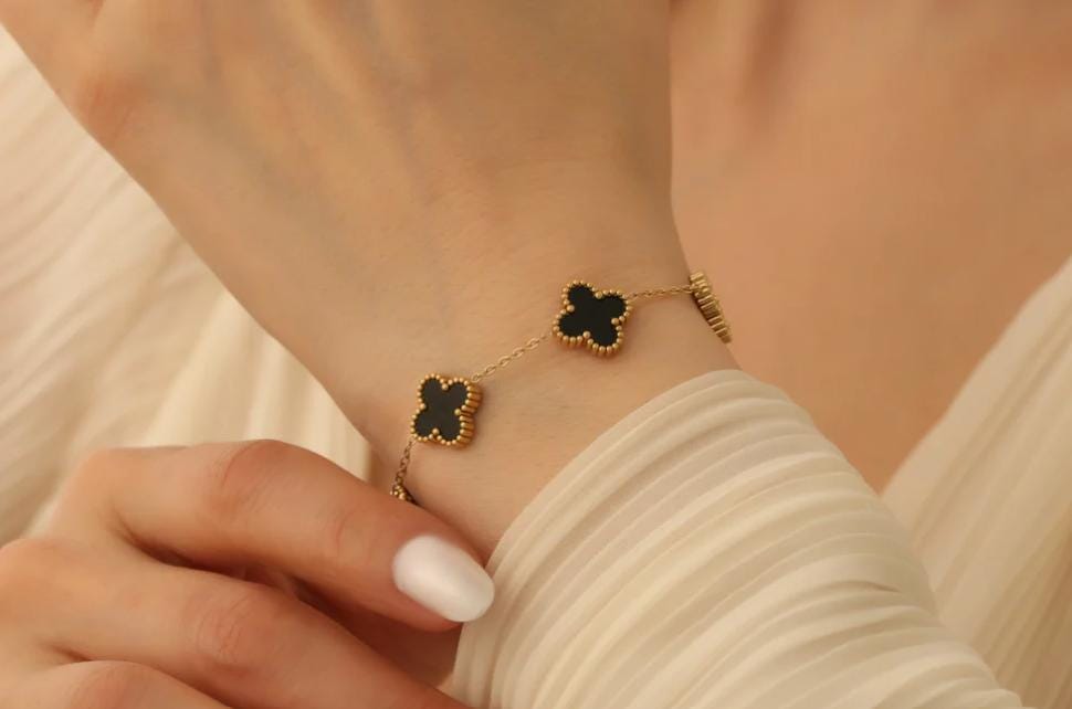 Clover Van Cleef Bracelet - Etsy Israel Clover Van Cleef Bracelet - Etsy Israel