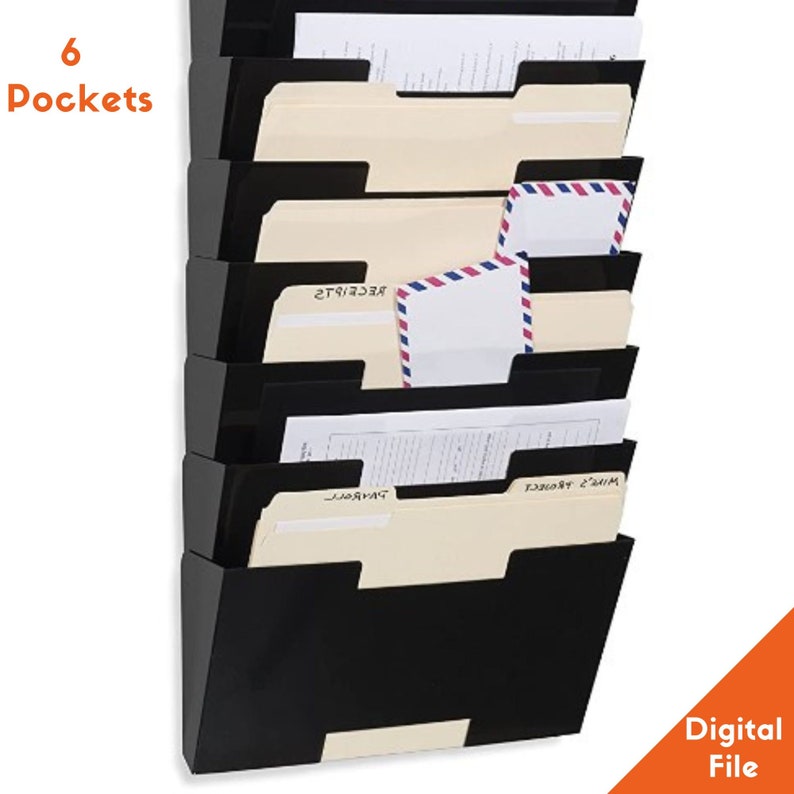 Wall File Holder Wall Mount Magazine Holder Envelope Holder Etsy