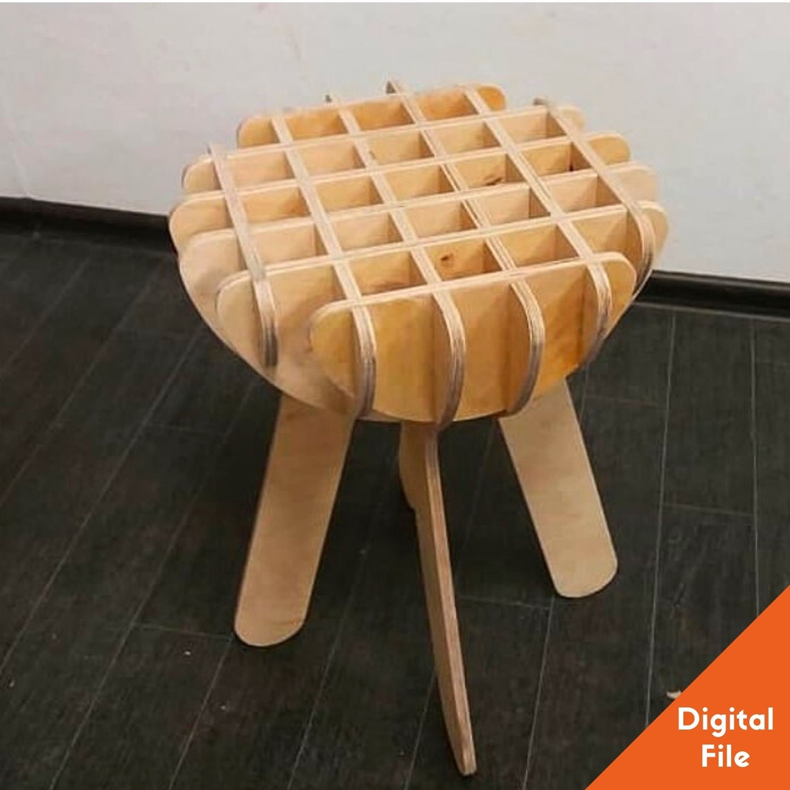 Parametric Wooden Stool Coffee Table Parametric Laser Cut Etsy