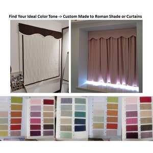 White Pink Blue Green Purple Beige Teal Yellow Window Roman Shade Curtains Drapery Upholstery Plain Herringbone Cotton Linen Textile Fabric