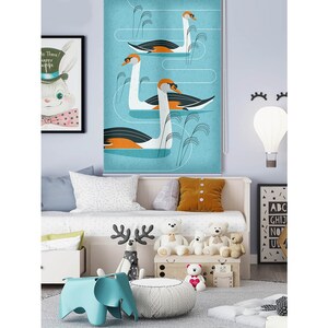 Custom Made Nursery Room Kids Swam Duck Cordless Window Roller Shade