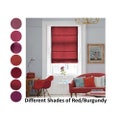 Custom Made Red Burgundy Maroon Hue Window Roman Shade Thick and See Though Linen Window Blinds Curtain product logo