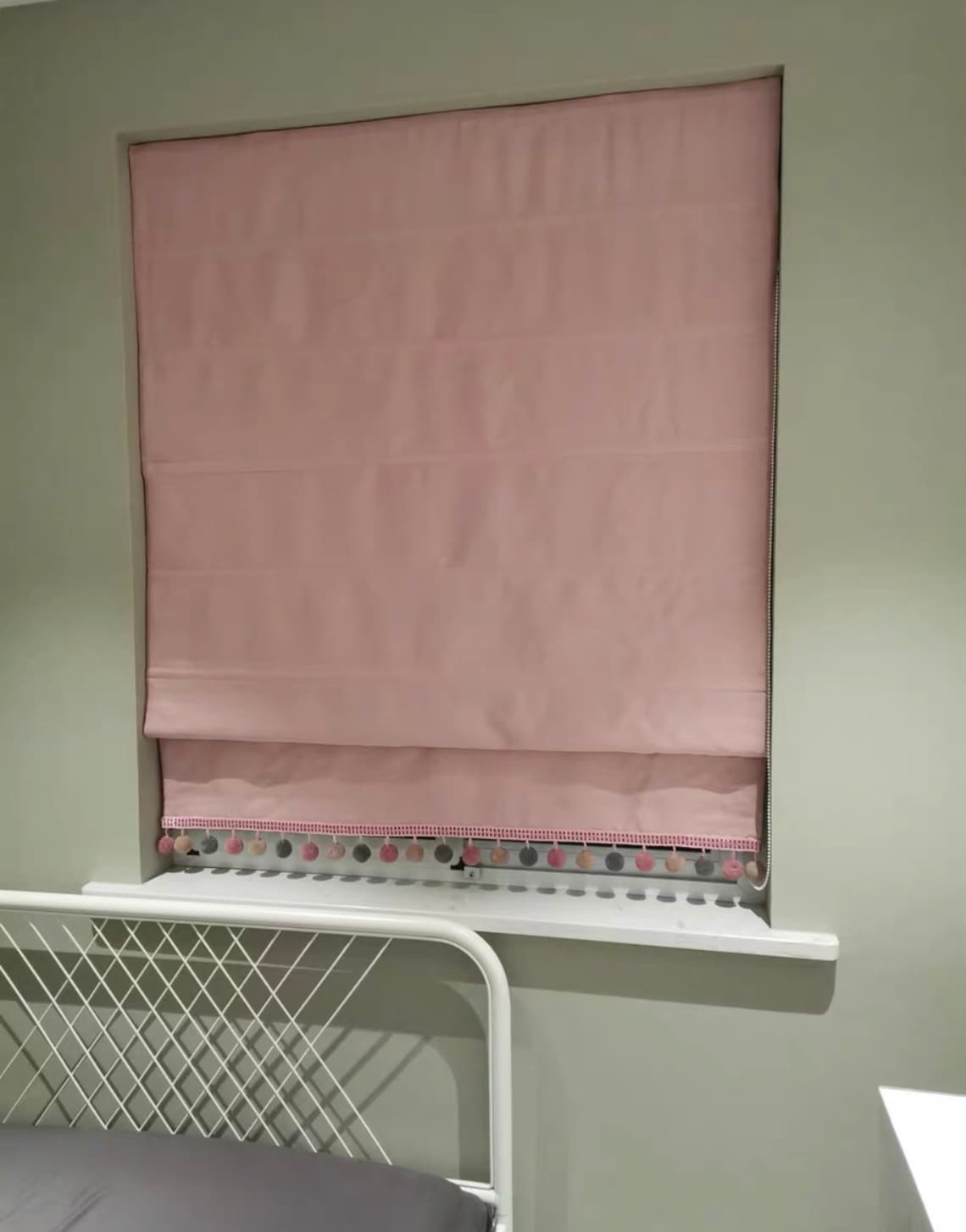 Custom Made Window Roman Shade Pink Theme Dusty Pink Rose Etsy