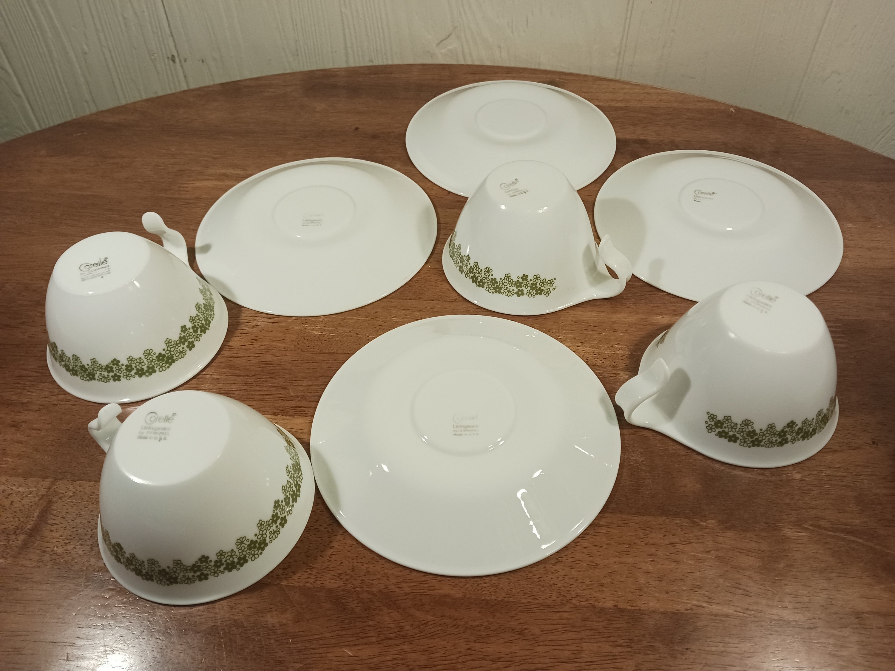 Corelle Spring Blossom, Craisy Daisy, Set of 4 Coffee Tea Cup Mug With