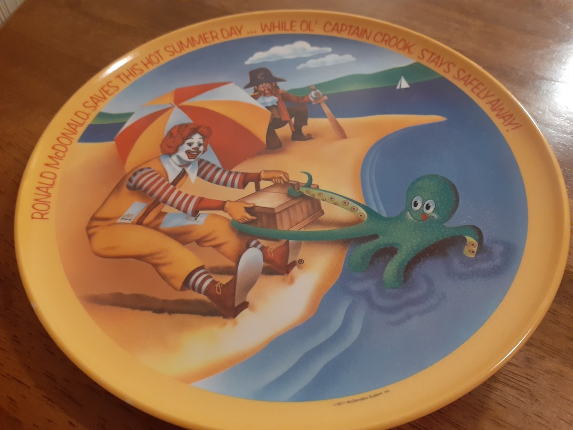 Set of 3 Ronald McDonald Collectible Plates Vintage 1977 Etsy