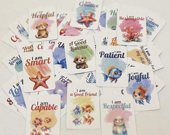 Affirmation Cards for Kids | Positive Affirmations | Therapy Tools | School Counseling Cards | Compliment & Kindness Cards | Confidence