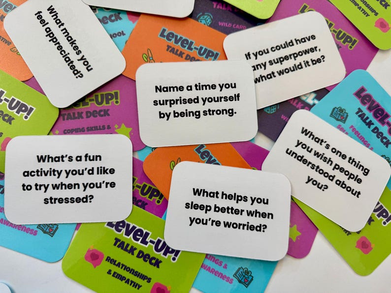 Level up Talk Deck | Middle School Conversation Cards for Teens ...