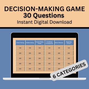 Coping Skills Therapy Game Decision Making Skills Counseling Game Virtual Game Group Therapy Game Group Therapy Activity Counseling Activity