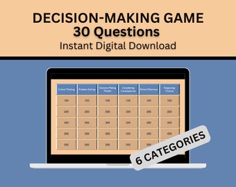 Coping Skills Therapy Game Decision Making Skills Counseling Game Virtual Game Group Therapy Game Group Therapy Activity Counseling Activity