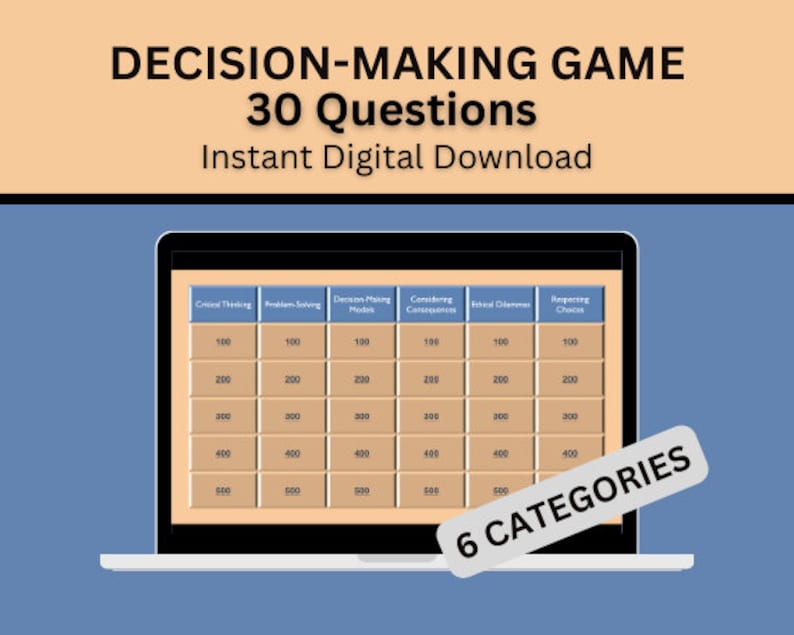 Coping Skills Therapy Game Decision Making Skills Counseling Game ...