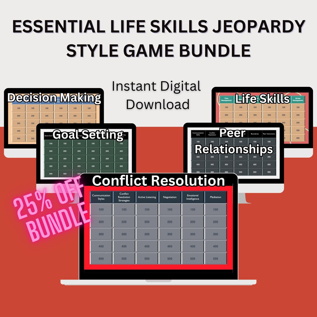 Coping Skills Therapy Game Life Skills Goals Counseling Game Virtual ...