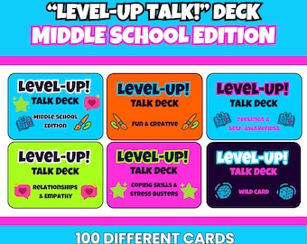 Middle School Conversation Cards | Coping Skills & Social Emotional (Printable)