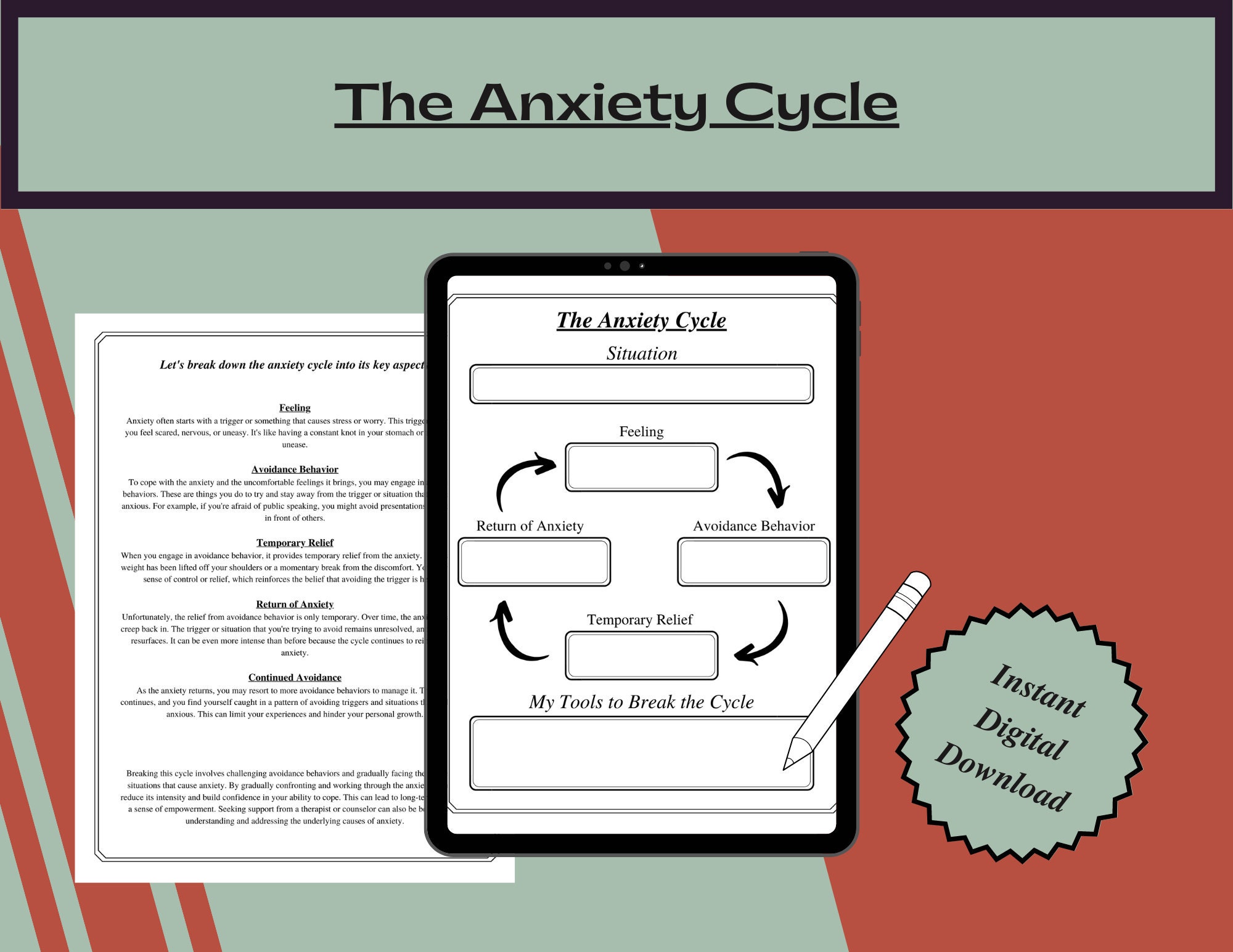 Anxiety Cycle Coping Skills Anxiety Health Coping Skills - Etsy anxiety-cycle-coping-skills-anxiety-health-coping-skills-etsy