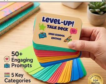 Conversation Cards for High School | Conversation Cards for Teens | Counseling Resource | Group Therapy Cards | School Counseling Resource