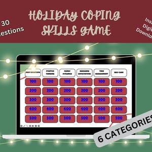 Jeu de thérapie pour les capacités d'adaptation pendant les Fêtes Jeu de counseling virtuel Jeu de thérapie de groupe Activité de thérapie de groupe Activité de counseling Santé mentale