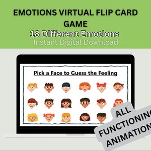 Emotions Therapy Game Counseling Game Virtual Game Group Therapy Game Group Therapy Activity Counseling Activity Coping SkillsFlip Card Game