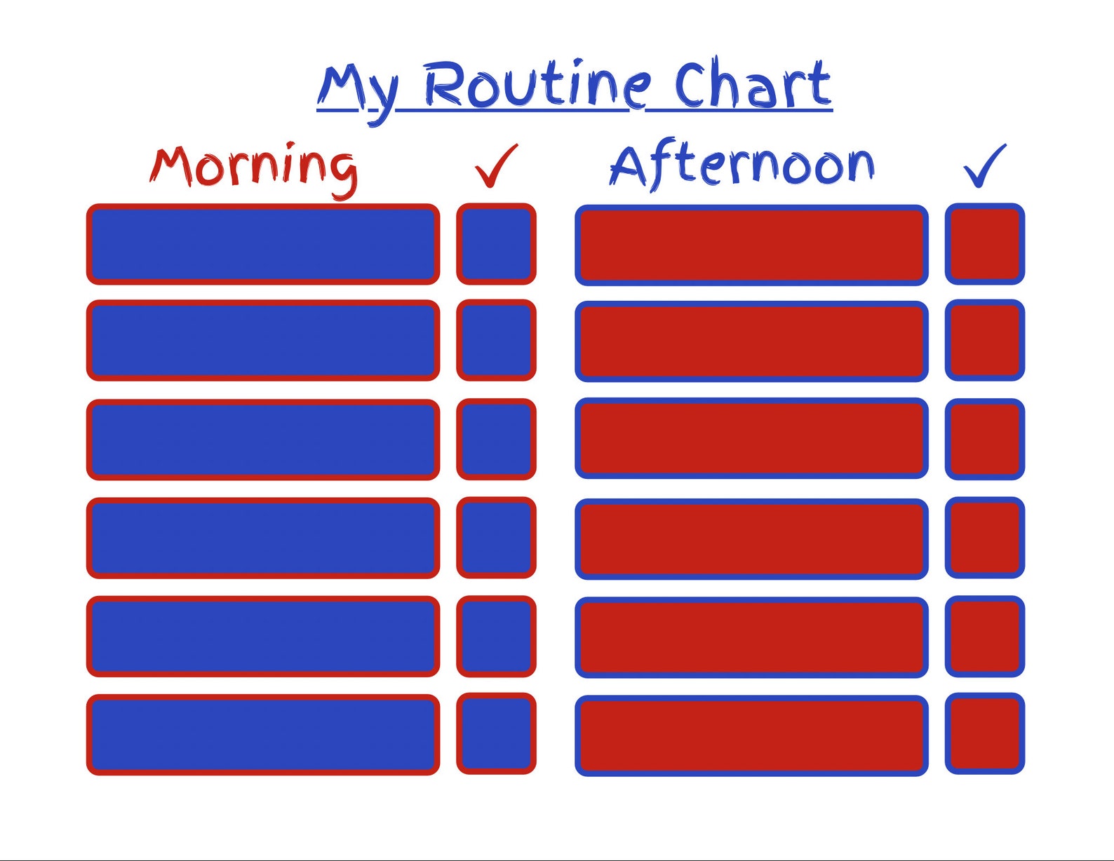 Routine Chart Childrens Routine Chart Printable Routine Chart Daily ...