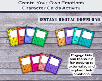 Emotions Character Cards Activity: Coping Skills Game (PDF)