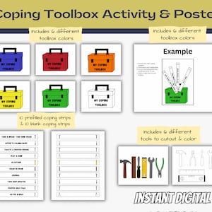 Coping Skills Toolbox Poster School Counseling Therapy Activity ...