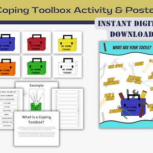 Coping Skills Toolbox Poster School Counseling Therapy Activity Counseling Resource Therapy Worksheets Calming Tools Mental Health