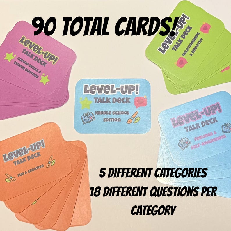 Level up Talk Deck | Middle School Conversation Cards for Teens ...