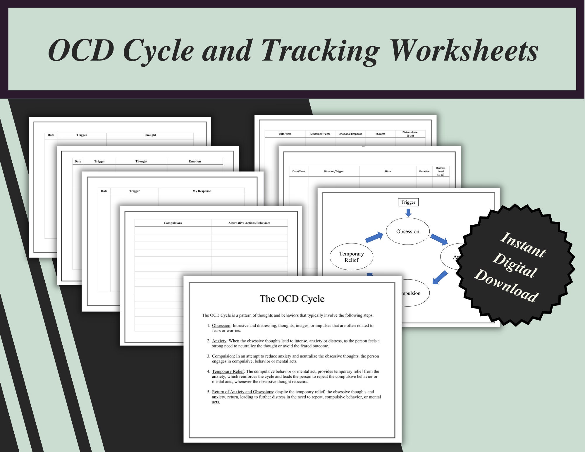 ocd-tracker-symptom-tracker-emotions-worksheets-counseling-printable