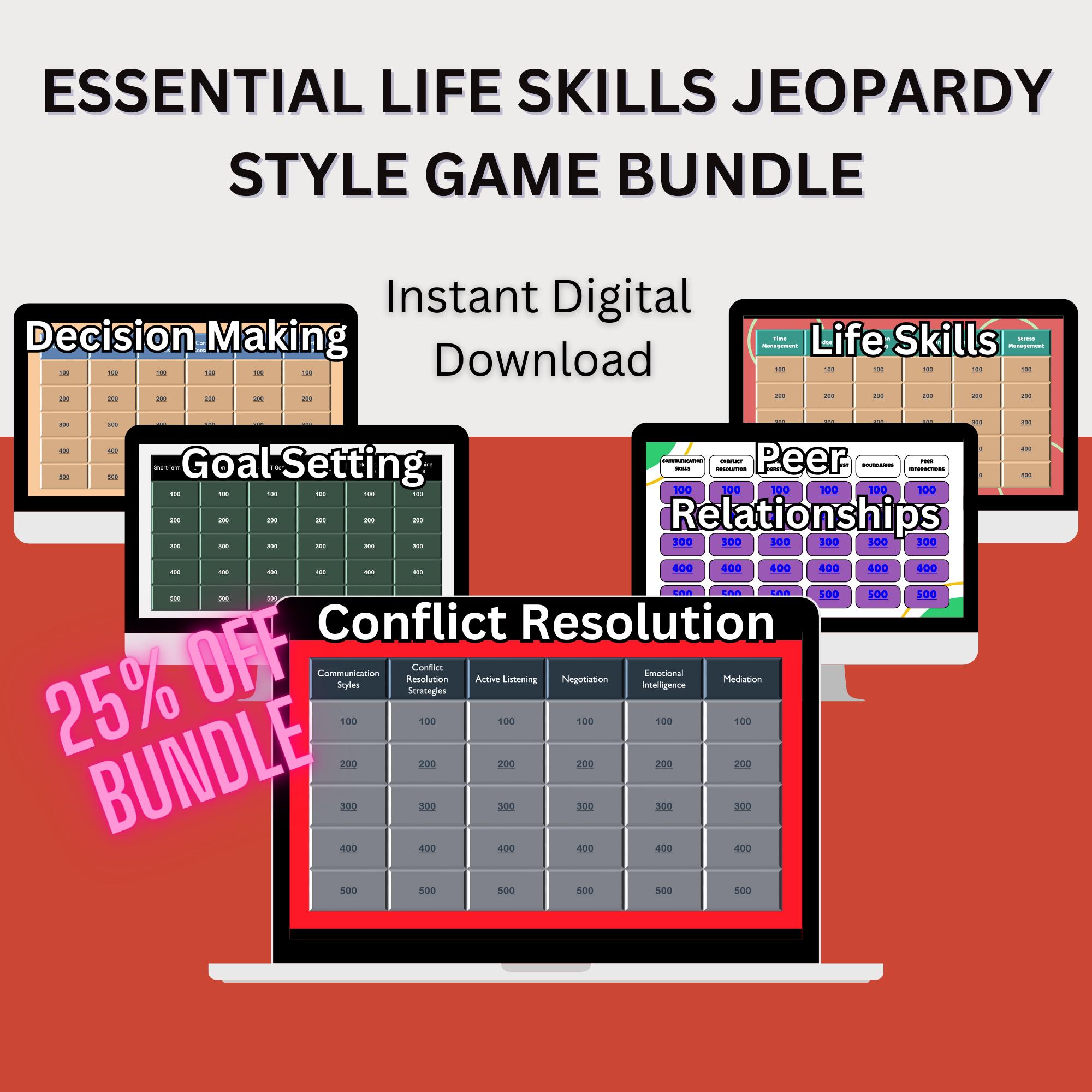 Coping Skills Therapy Game Life Skills Goals Counseling Game Virtual ...